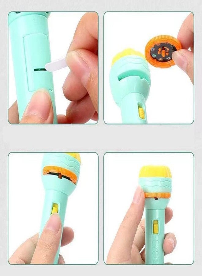 WOLTAX Mini 3 Slids, 24 Patterns Projector Flashlight Torch, Kids Projection Light Toy Slide Flashlight Lamp Education Learning Night Light Before Going to Bed Best Gift for Kids boy or Girl - Image 3